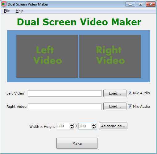 Dual Screen Video Maker screenshot