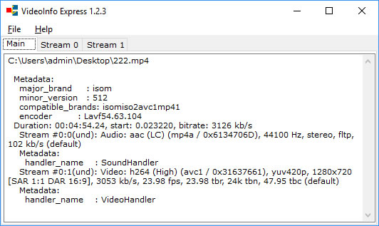 Windows 7 VideoInfo Express 1.2.3 full